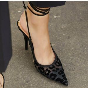 ZARA leopard heels - size US 8